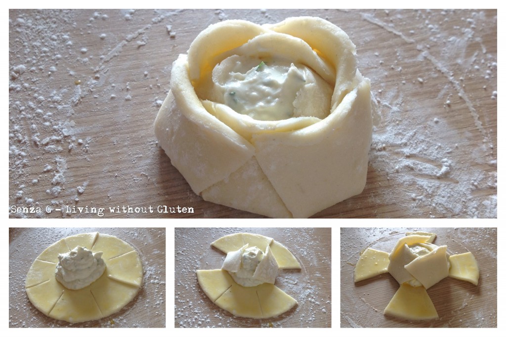 Dough shaping instructions, (this one has Ricotta filling)